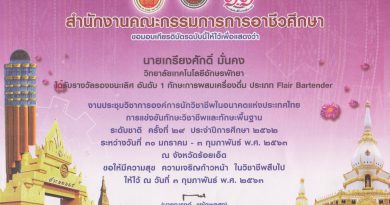 รองชนะเลิศ อันดับ 1 ทักษะการผสมเครื่องดื่ม ประเภท Flair Bartender รองชนะเลิศ อันดับ 1 ทักษะการผสมเครื่องดื่ม ประเภท Flair Bartender