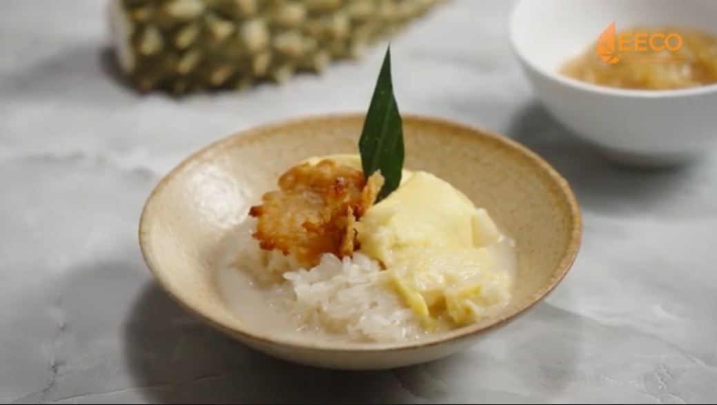 ข้าวเหนียวทุเรียน เมืองแกลงกรอบ